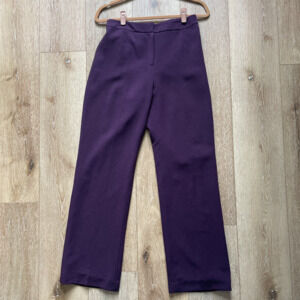 Kasper Womens Petites Kate Textured Classic Fit Dress Pants Purple Sz 4P